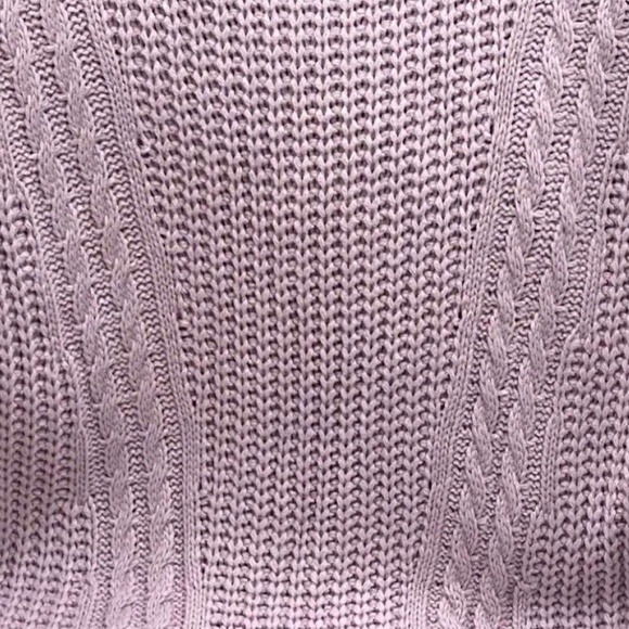 Plus Cozy Solid V neck Chunky Cable knit Loose Fit Sweater top - Picture 5 of 5